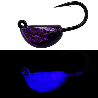 FishX Tog Chaser Jigs Black Purple Glitter Glow