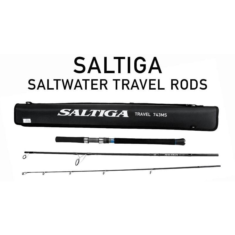 daiwa backpacking fishing rod Daiwa SATR743MS Saltiga Saltwater Travel Spinning Rod