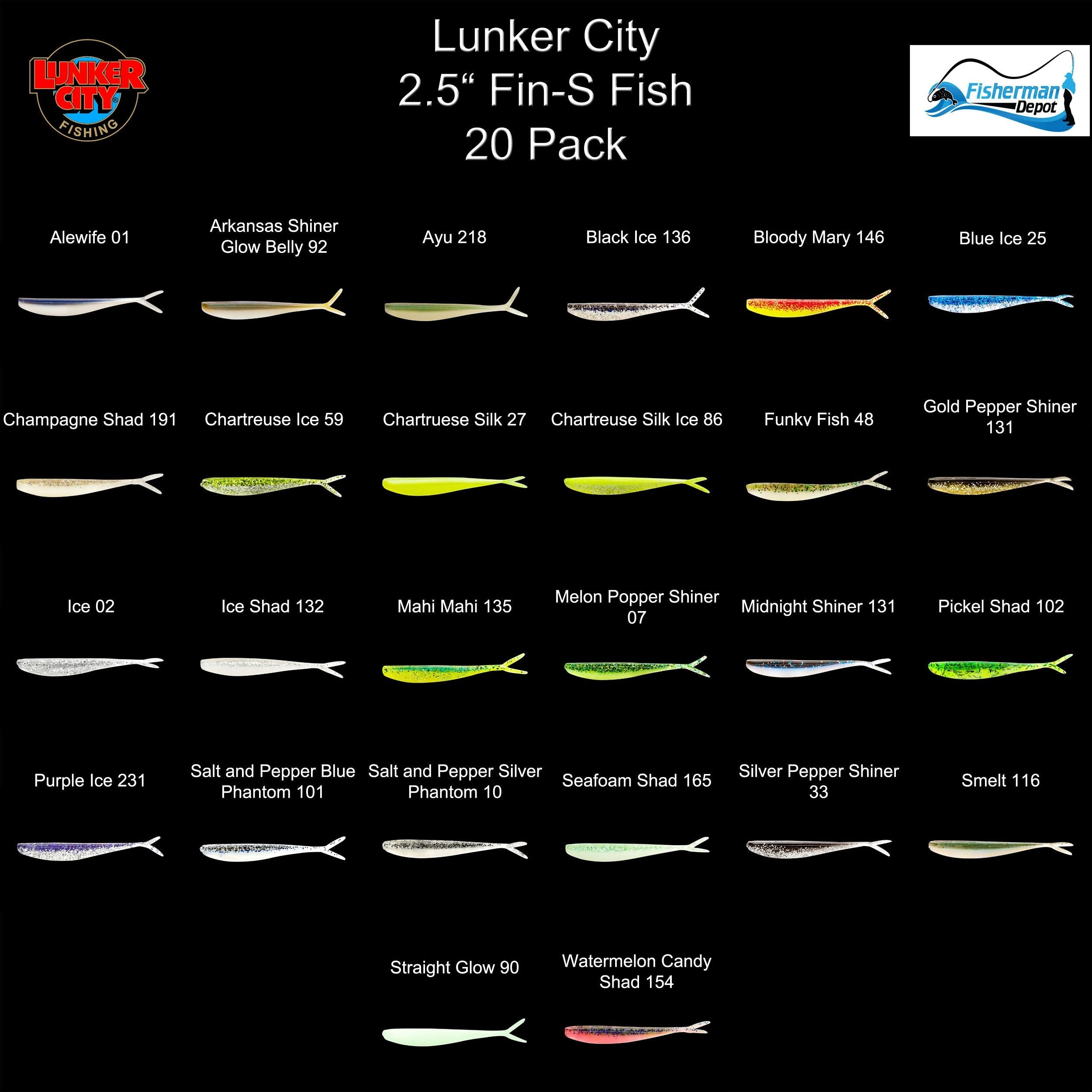 Lunker City 2.5" FinS Fish Fisherman Depot
