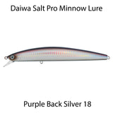 Daiwa Salt Pro Minnow - Purple Back Silver 18
