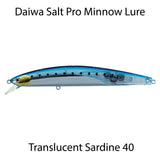 Daiwa Salt Pro Minnow - Translucent Sardine 40