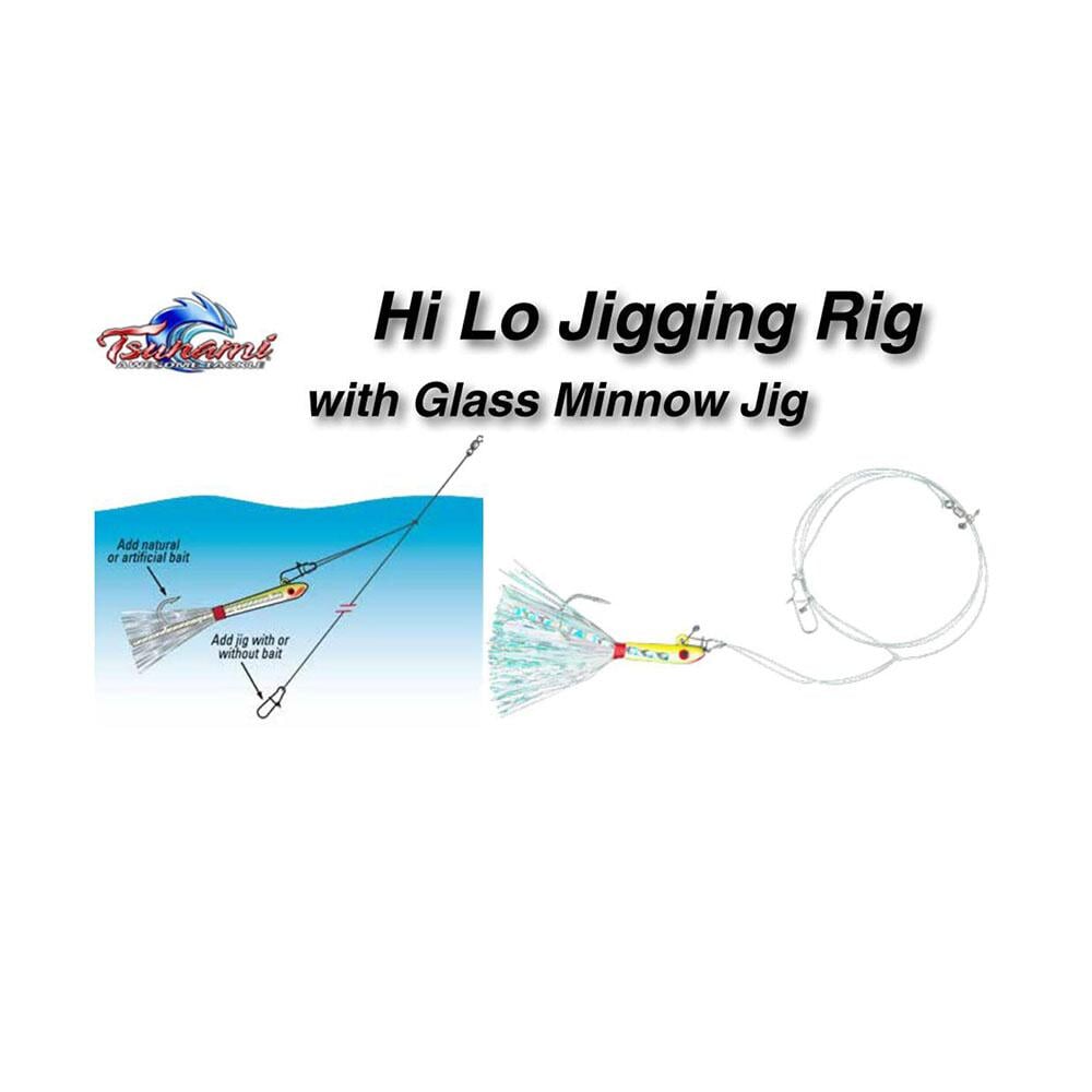 Tsunami HiLo Glass Minnow Jigging Rig