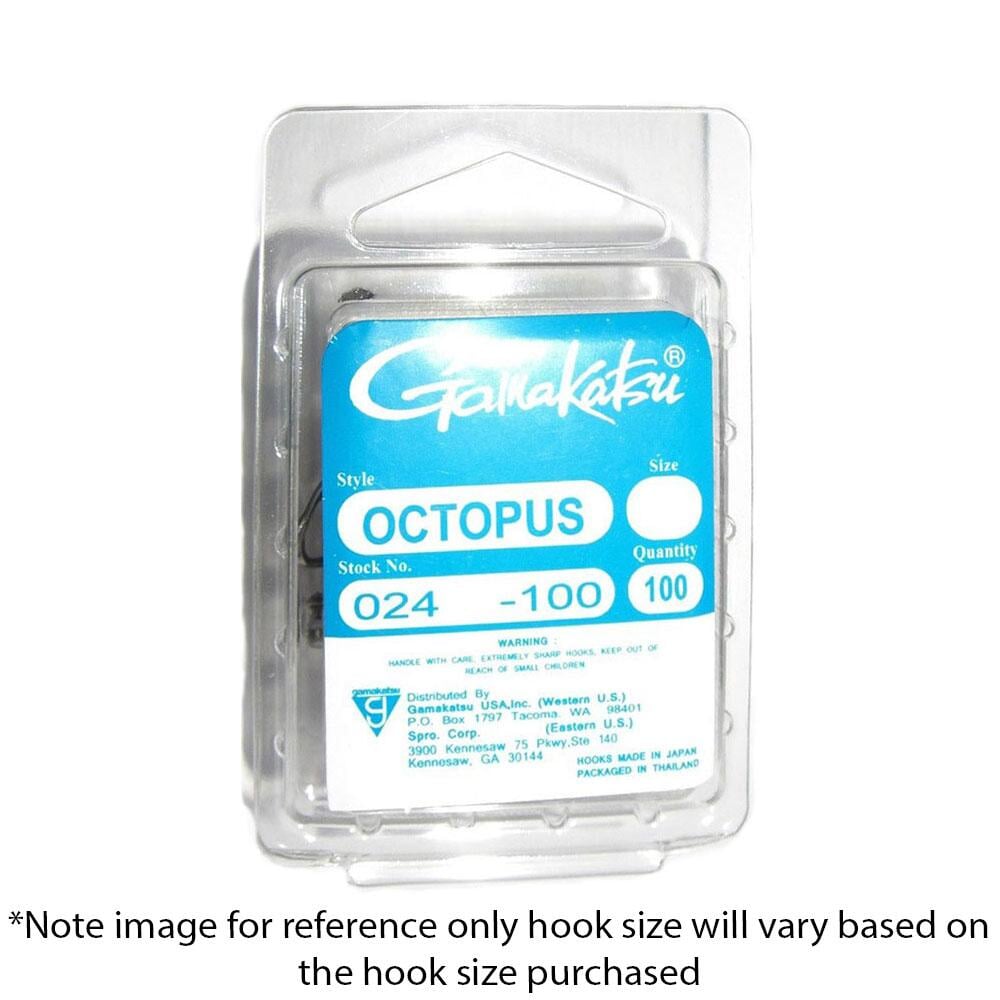 Gamakatsu NS Black Octopus Hooks - 100 Bulk Pack
