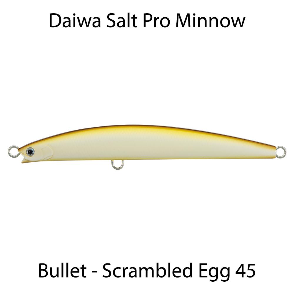 Daiwa Salt Pro Minnow Bullet Fast Sinking 2 1/8 oz. Scrambled Egg