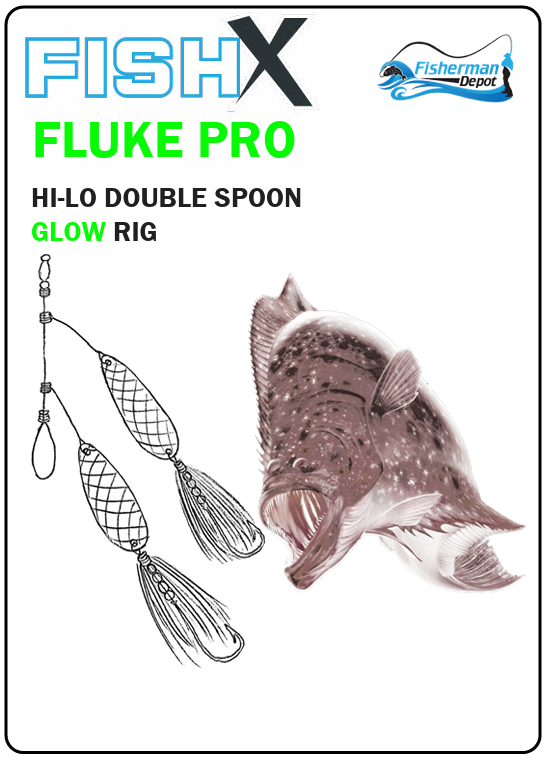 FIshX - Fluke Pro Hi-Lo Double Spoon Teaser Glow Rig – Fisherman Depot
