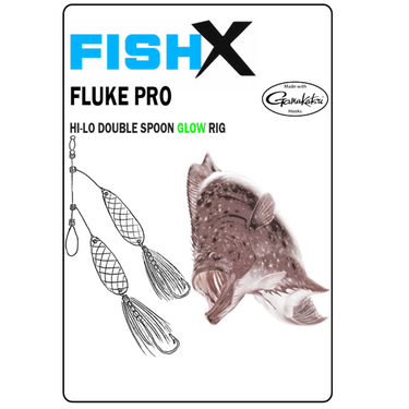FIshX - Fluke Pro Hi-Lo Double Spoon Teaser Glow Rig