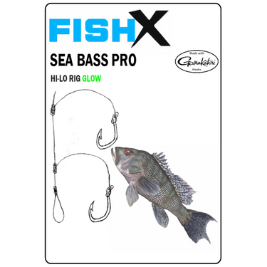 FishX Sea Bass Pro Hi-Lo Glow Beads Rig