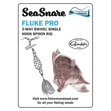 SeaSnare Fluke Pro - Original 3-Way Swivel Single Hook Spoon Rig