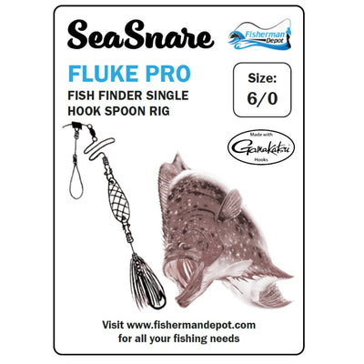 SeaSnare - Fluke Pro - Original Fish Finder Single Hook Spoon Rig
