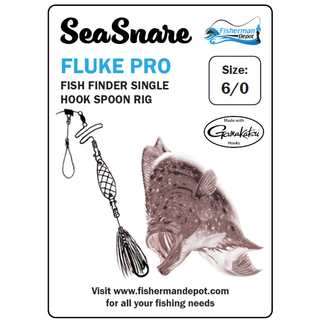 SeaSnare - Fluke Pro - Original Fish Finder Single Hook Spoon Rig