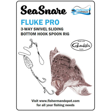 SeaSnare Fluke Pro - Original 3-Way Swivel Sliding Bottom Hook Spoon Rig