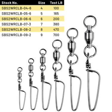 SPRO Ball Bearing Swivel 2 Welded Rings with Coastlock Snap