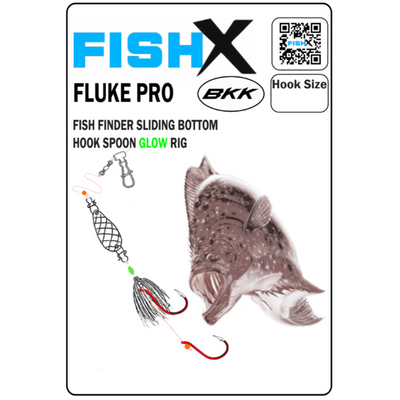 FishX - Fluke Pro - 3-Way Swivel Sliding Bottom Hook Spoon Rig