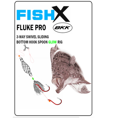 FishX - Fluke Pro - Fish Finder Sliding Bottom Hook Spoon Rig