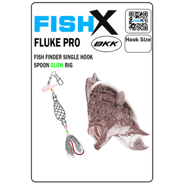 FishX - Fluke Pro - Fish Finder Single Hook Spoon Rig