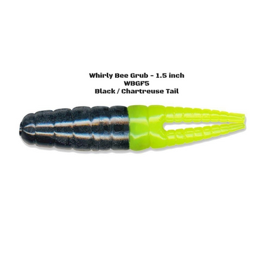 Slider Fishing Whirly Bee Grub - 1.5 Inch