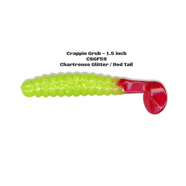 Slider Fishing Crappie Grub - 1.5 Inch