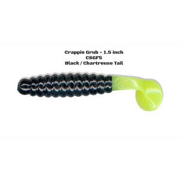 Slider Fishing Crappie Grub - 1.5 Inch