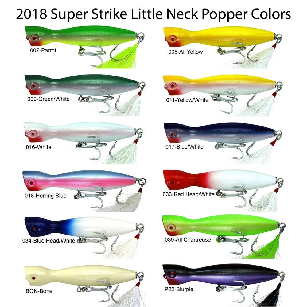 Super Strike Little Neck Popper Colors