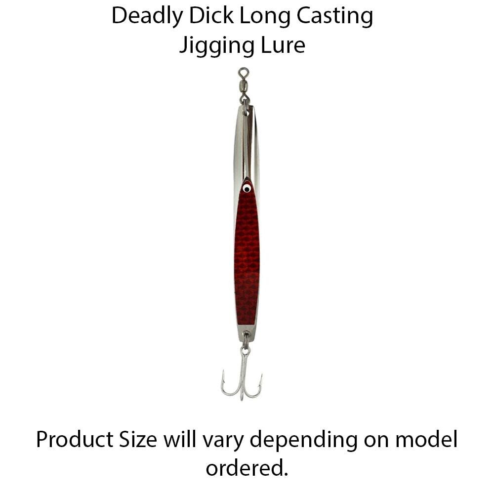 Deadly Dick Long Casting Jigging Lures - Red