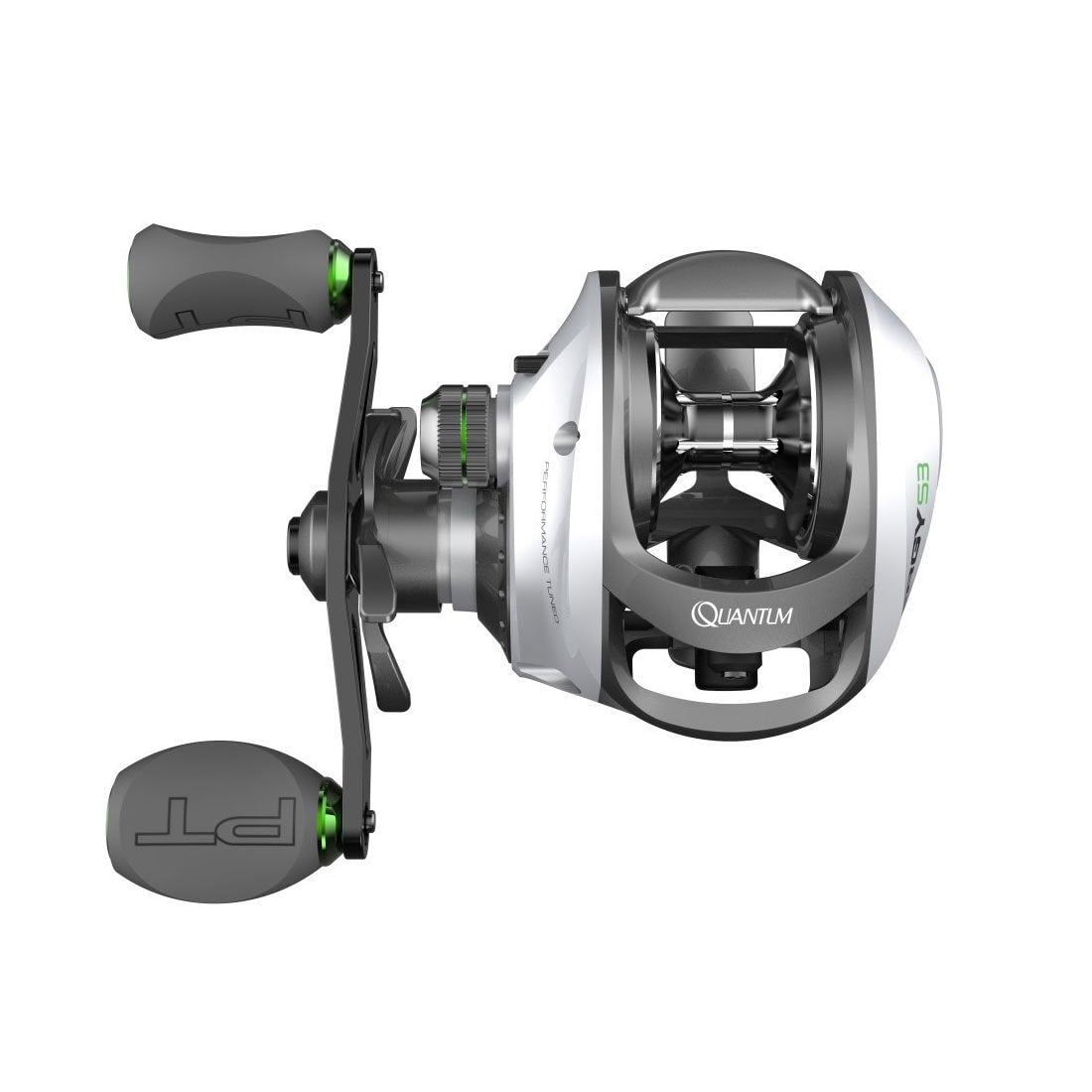baitcast reel line capacity Quantum Energy PT S3 Baitcasting Reel – Fisherman Depot