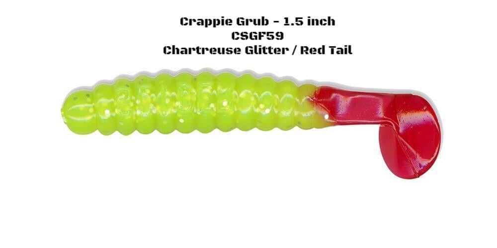 Slider Fishing Crappie Grub - 1.5 Inch