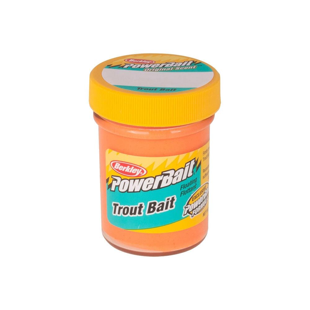 Berkley PowerBait Trout Nibbles Fishing Dough Bait, Fluorescent Orange,  1.1-Ounce