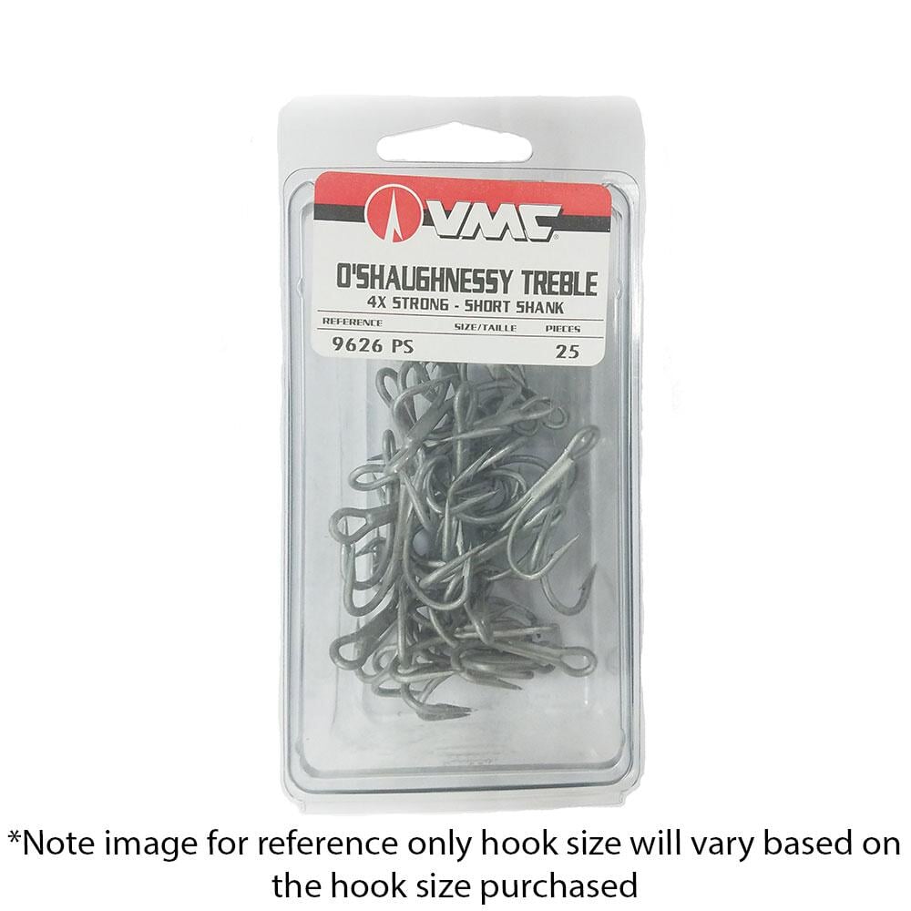 VMC 9626 PS 4X Strong O'Shaughnessy Treble Hooks - 25 Pack