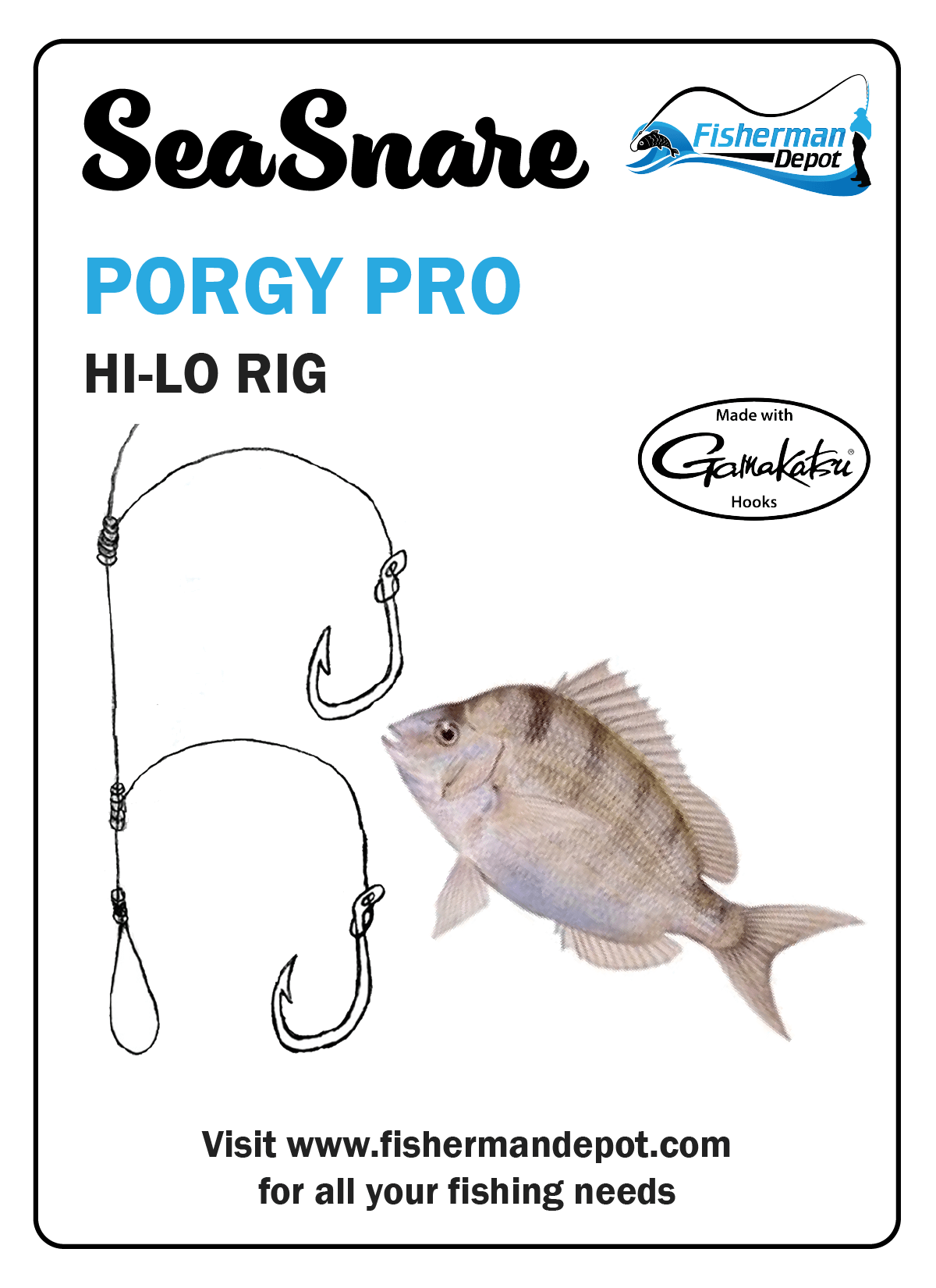 SeaSnare Porgy Pro Hi Lo Rig Pack