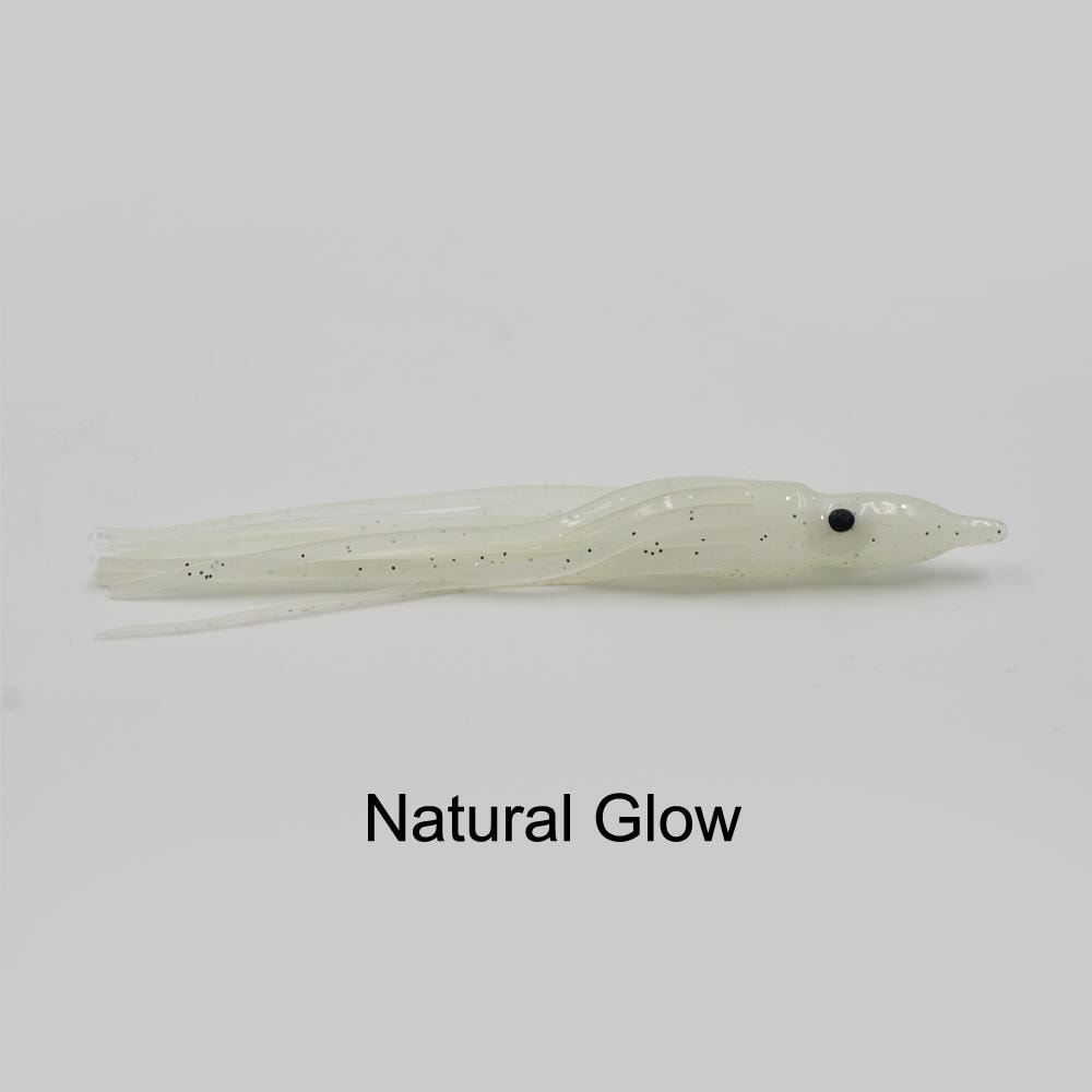 Run Off Super Glow Squid Skirts - 6, 12, 18 PC Packages - 3 & 4.5 Length Orange Glow / 12 Pieces / 3